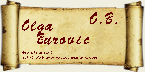 Olga Burović vizit kartica